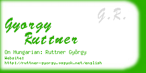 gyorgy ruttner business card