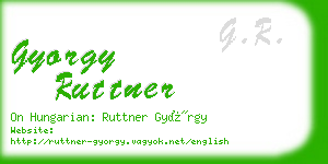 gyorgy ruttner business card